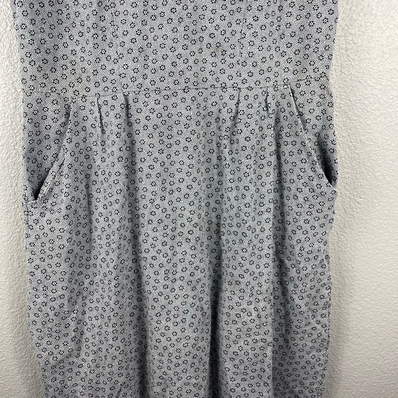 Boden Phoebe Blue/Grey Ditsy Floral Dress MIDI Women’s 8L Pockets Short Sleeve - Picture 2 of 8